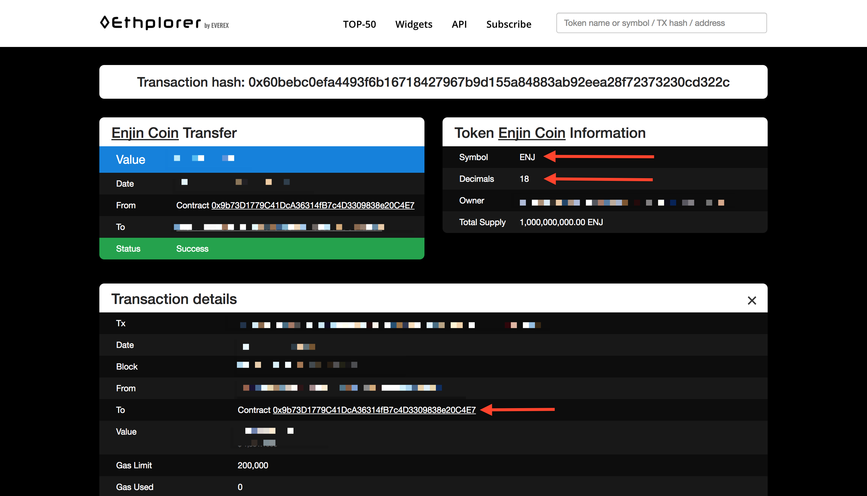 ethplore transaction details